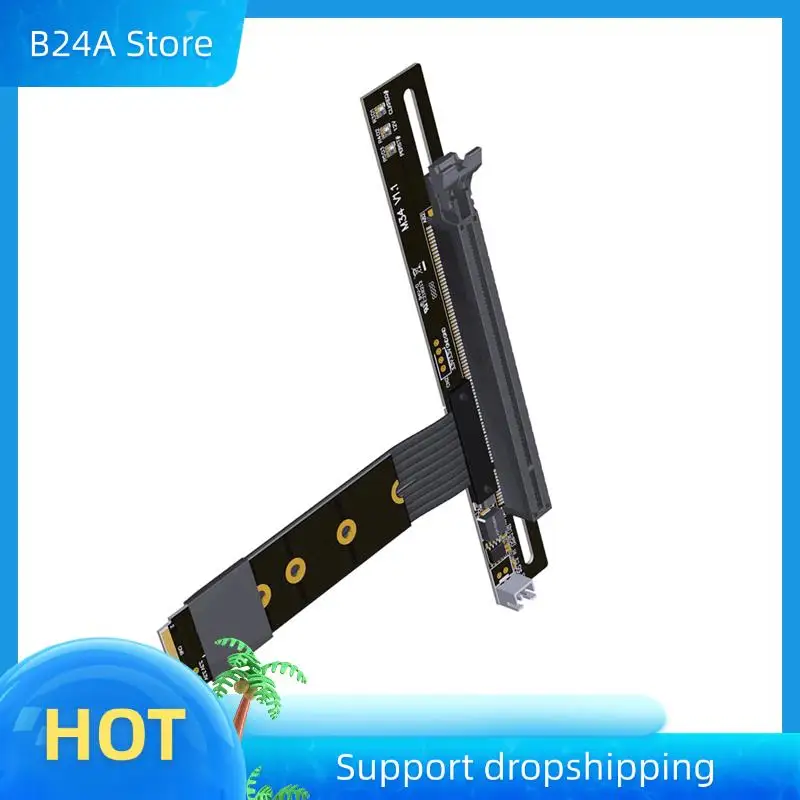 

B24A Pcie X4 4.0 M.2 Nvme To X16 Riser Adapter For Pciex16 /For AMD Graphics Card To M.2(Ultra SSD M-Key)Nvme Extension