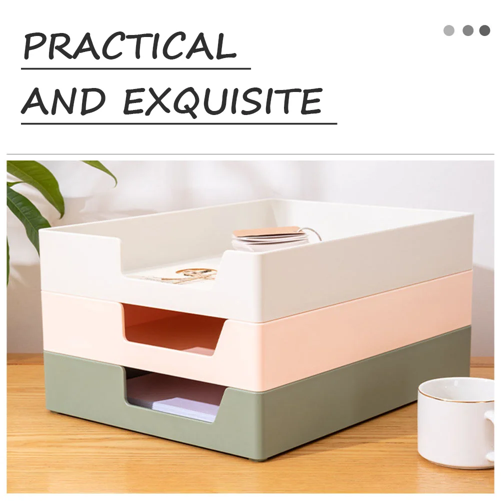 1 قطعة صندوق تخزين ملفات المستندات حاوية ملفات منظم سطح المكتب العملي لدراسة المكتب صندوق تخزين وردي
