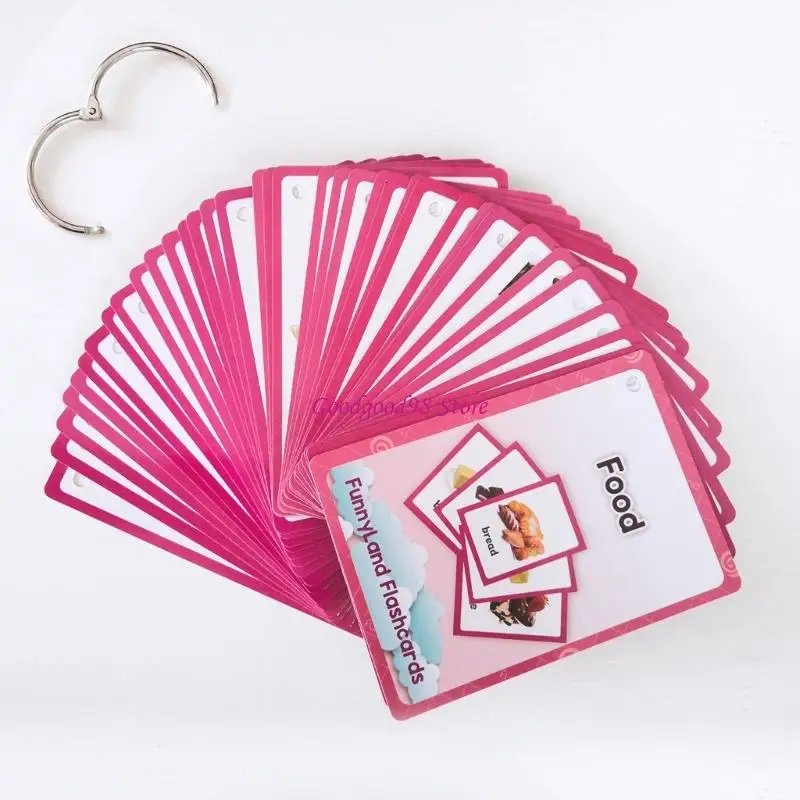 Picture Word Flash Cards Set Kids Early Learning Vocabulary Card For Children Language Teaching Classroom Demonstration