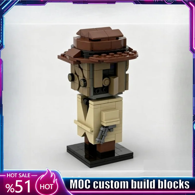 

222 PCS Retro Detective Robot Character MOC Model Custom Building Blocks DIY Assembly Educational Toy Birthday Christmas Gifts