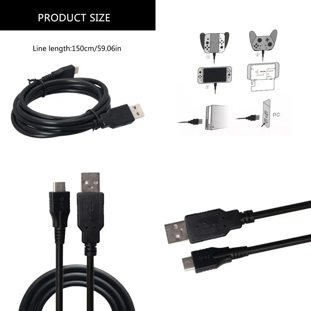 

31BA 150cm USB Cord Power Charging Cable Line for Video Game Console