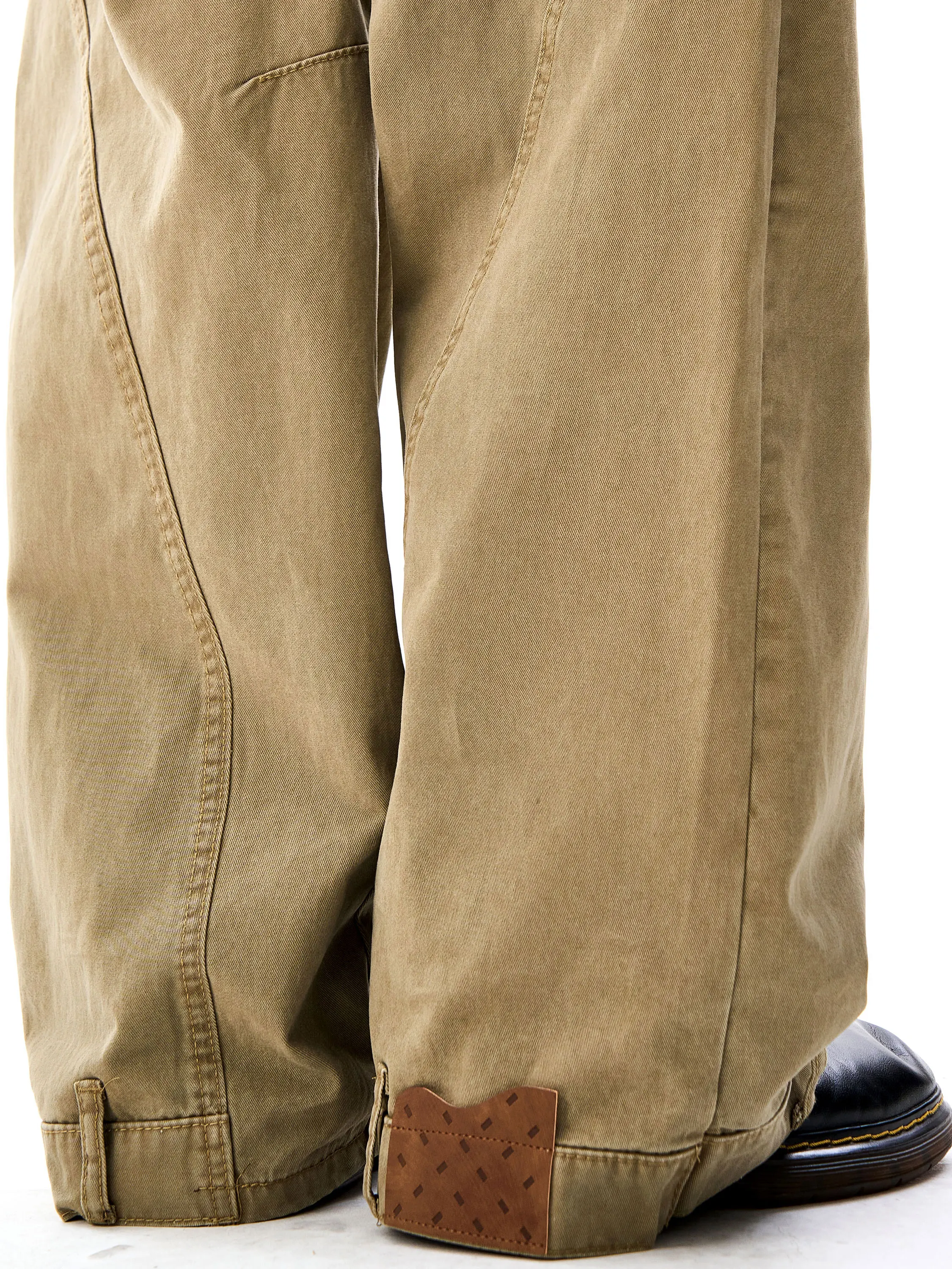 

Американские ретро Aalyptic Sle Деконструированные повседневные мужские широкие брюки с широкими штанинами, противоизносные брюки, прямые джинсы-трубы