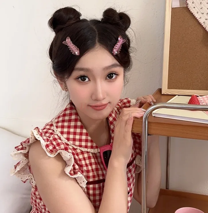 2PCS المياه الماس نجمة الأسماك العظام مشبك شعر فتاة قوية بطة الفم كليب لطيف مشبك شعر أغطية الرأس