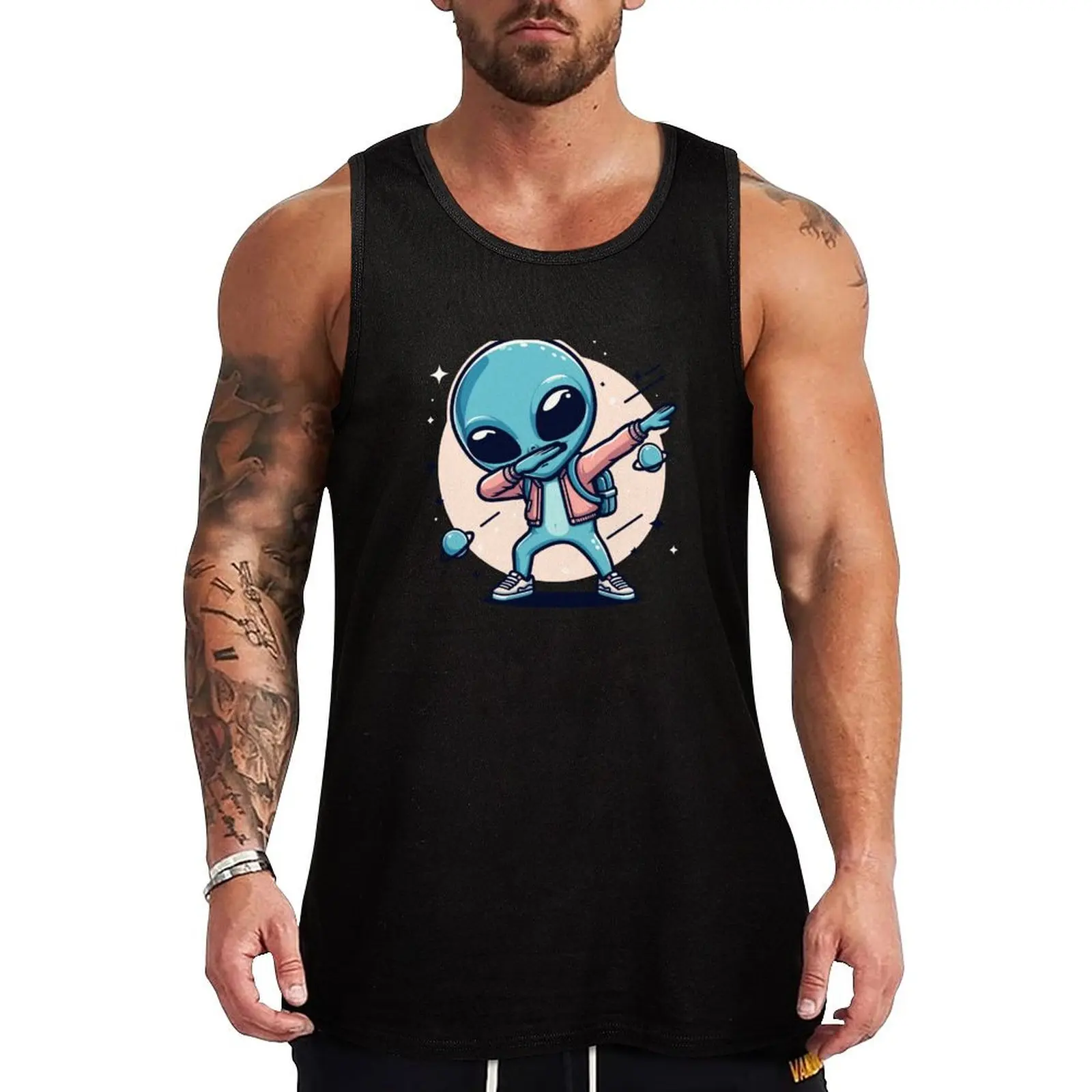 Dabbing Alien Tank Top Ultra Soft Tank Top Comfort Breathable Sleeveless
