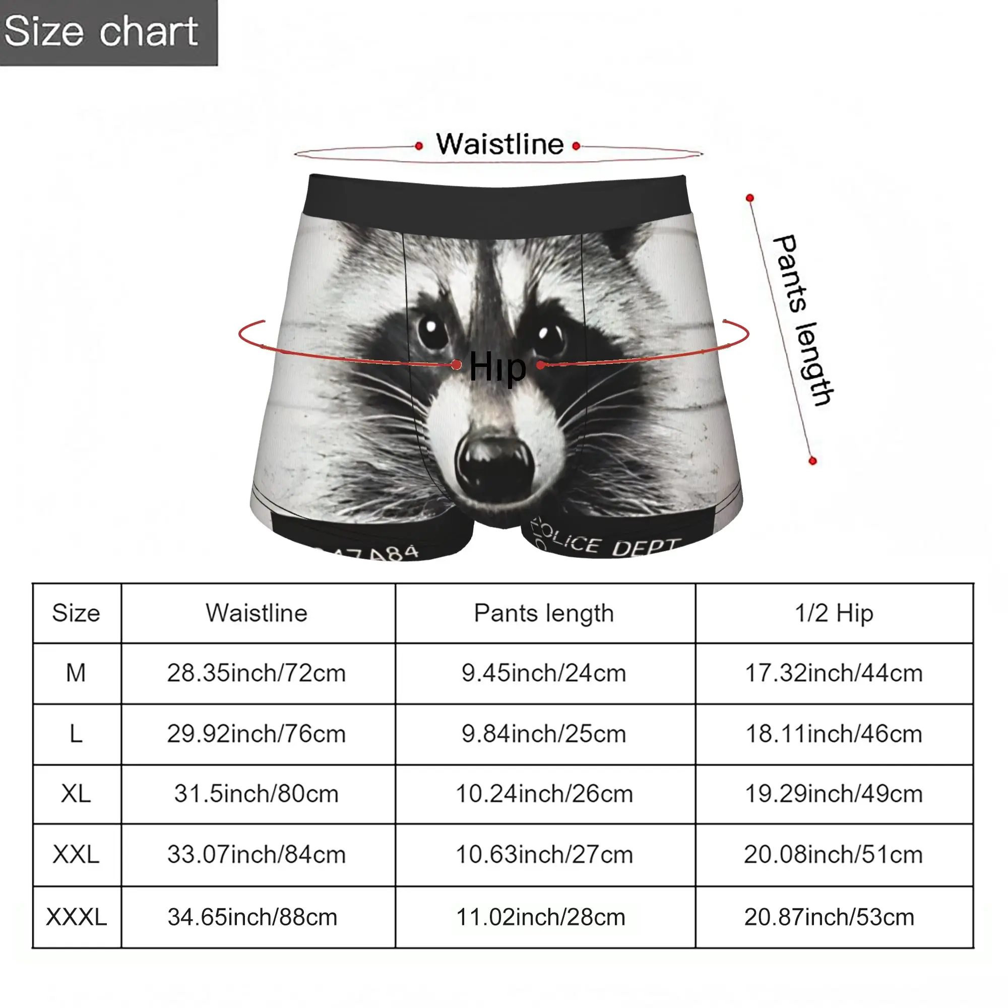 Mugshot  raccoon Underpants Homme Panties Man Underwear Print Shorts Boxer Briefs view 5