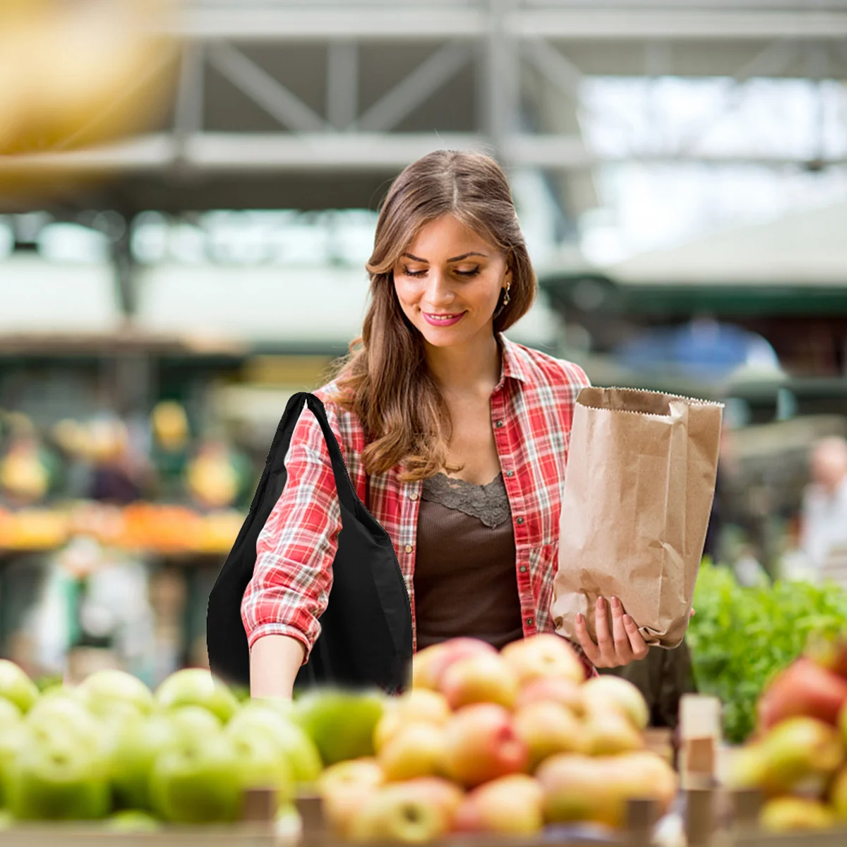 

Practical Shopping Bags Foldable Grocery Reusable Oxford Cloth Large Size Lightweight