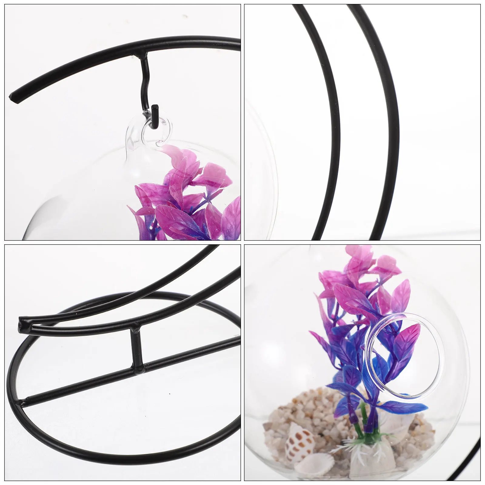 

Suspended Glass Aquarium Tank Desktop Multi-Function Betta Fish Bowl Household Clear Tabletop Fish Supplies Goldfish Tank