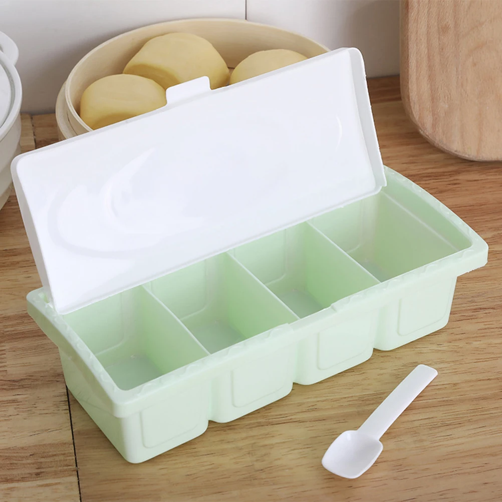 

Condiment Container Kitchen Cruet Spice Jars Seasoning Box Pp Material Fresh Spice Storage Dustproof Easy Clean For Kitchen