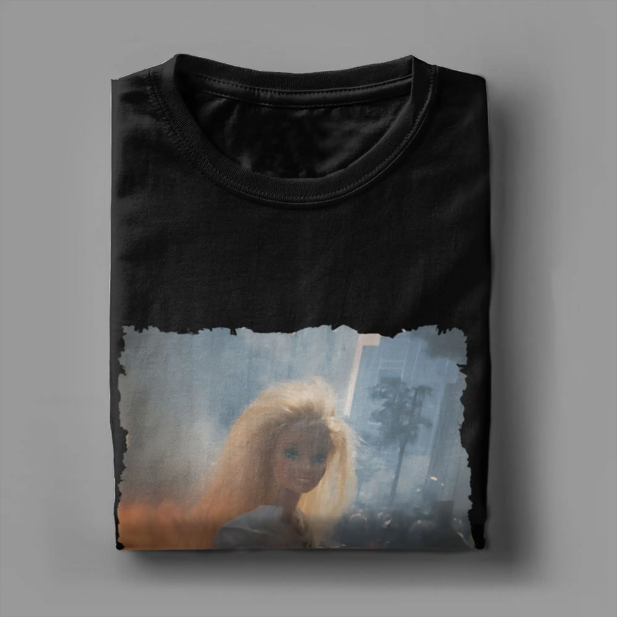 Men Funny Disgusting Doll Face Meme T Shirts  Cotton Clothes Leisure Short Sleeve Crew Neck Tees Original T-Shirt