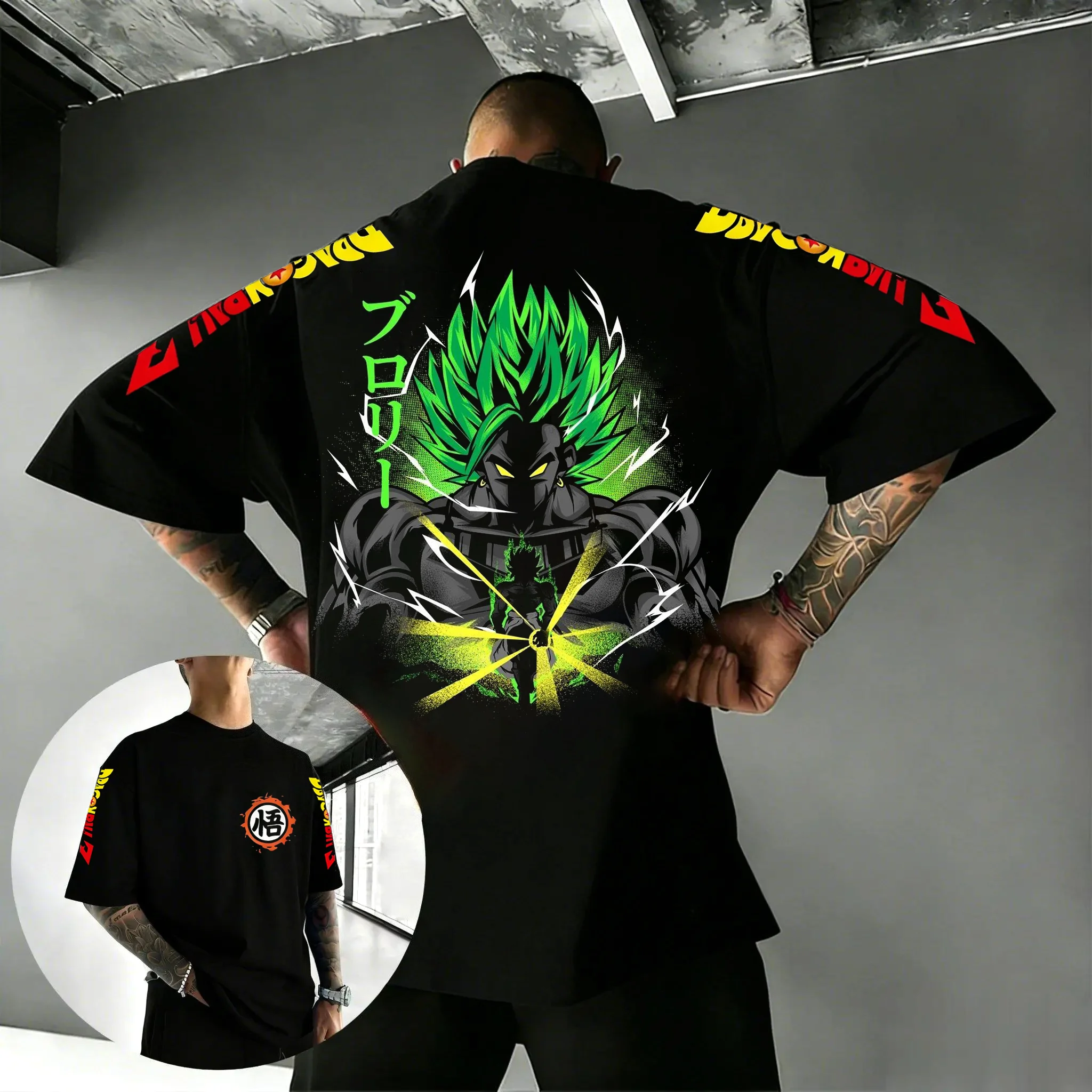 

Dragon Ball Goku японское аниме мужская футболка Hot Blood классический портрет хлопок мода High Street унисекс Harajuku Y2K женская