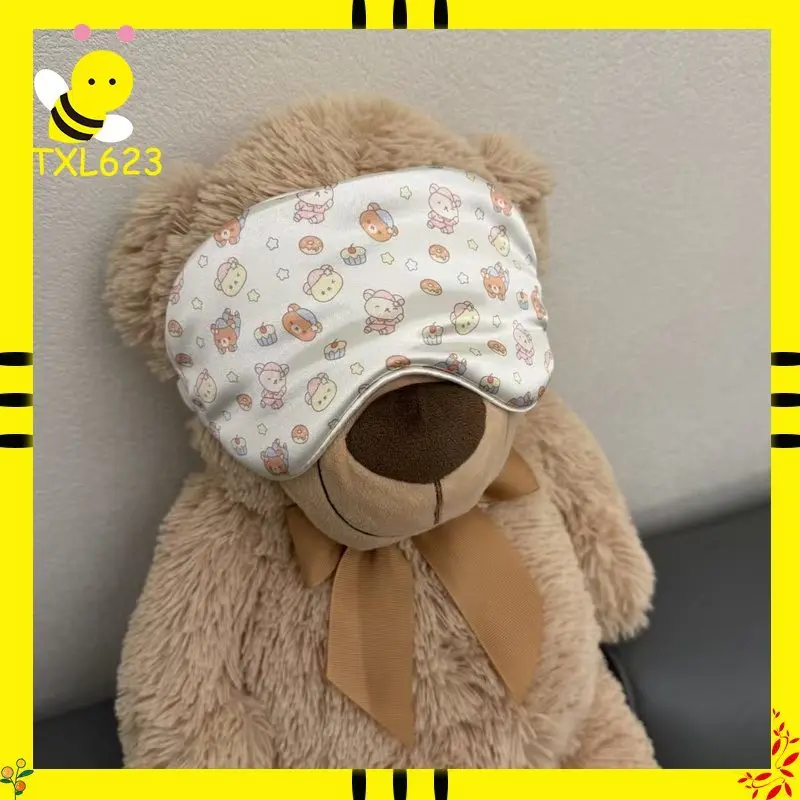 

Rilakkuma Sleep Eye Mask Ice Silk Light Blocking Breathable For Relieving Eye Fatigue Soft Portable Travel Eyepatch Women