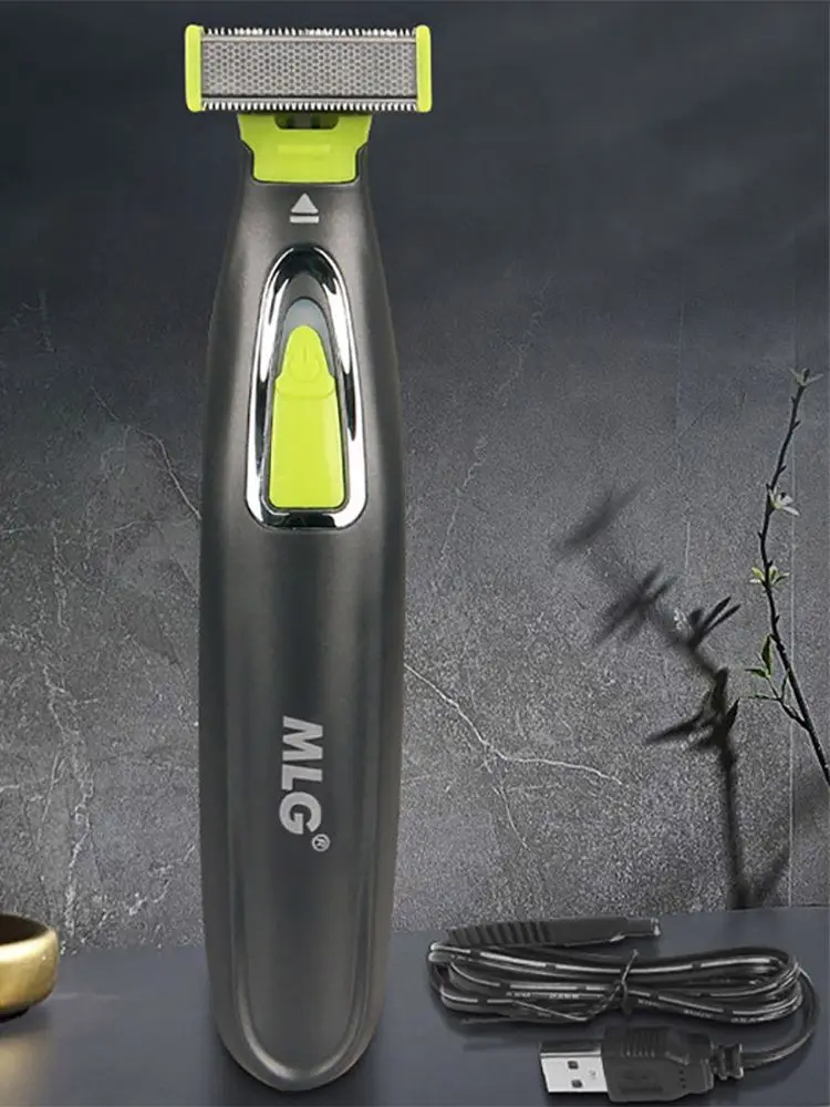 MLG-Barbeador Elétrico Portátil para Homens e Mulheres, Aparador De Corpo Inteiro, USB, Lâmina Em