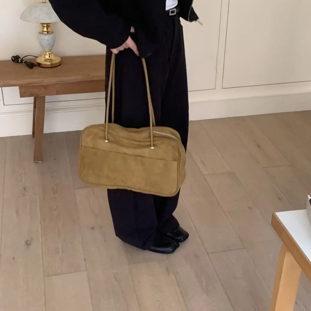 

Portable Retro Elegant Shoulder Bag Large Capacity Pu Leather Casual Purse Versatile Pillow Handbag Party