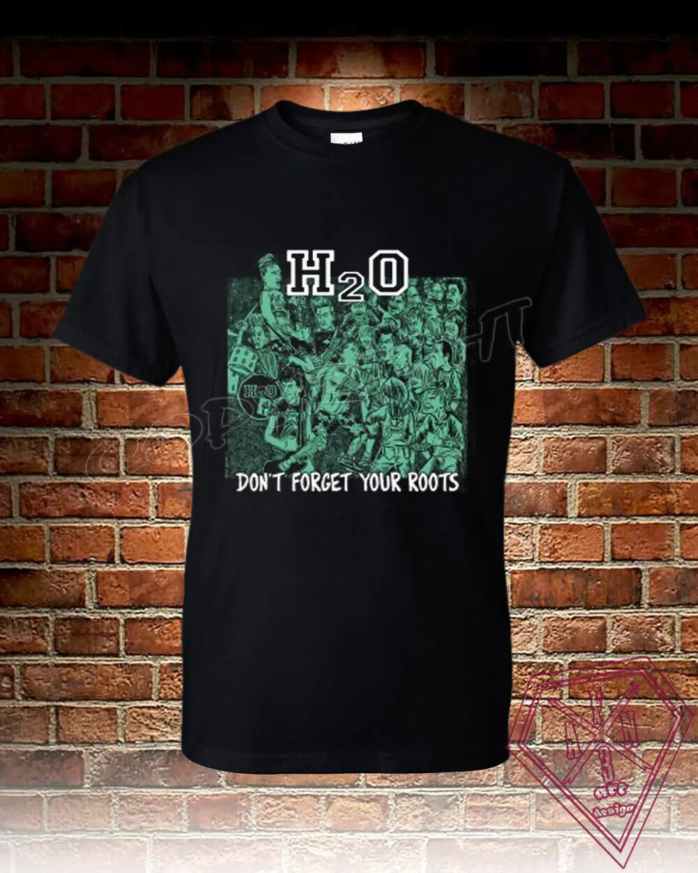 H2O Hardcore Punk Band Don't Forget Your Roots funny Men's T-Shirt Size S- 5XL