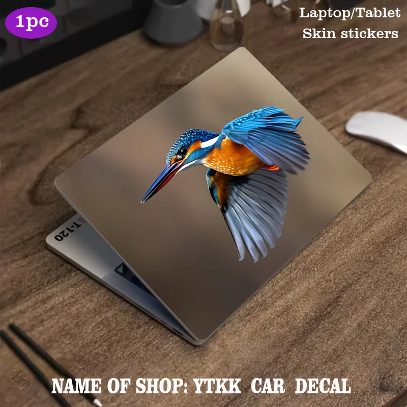 

Kingfisher Flight Waterproof and Scratch Resistant Laptop Sticker - Easy Tear and Easy Sticker for HP, Dell, Lenovo, Apple,