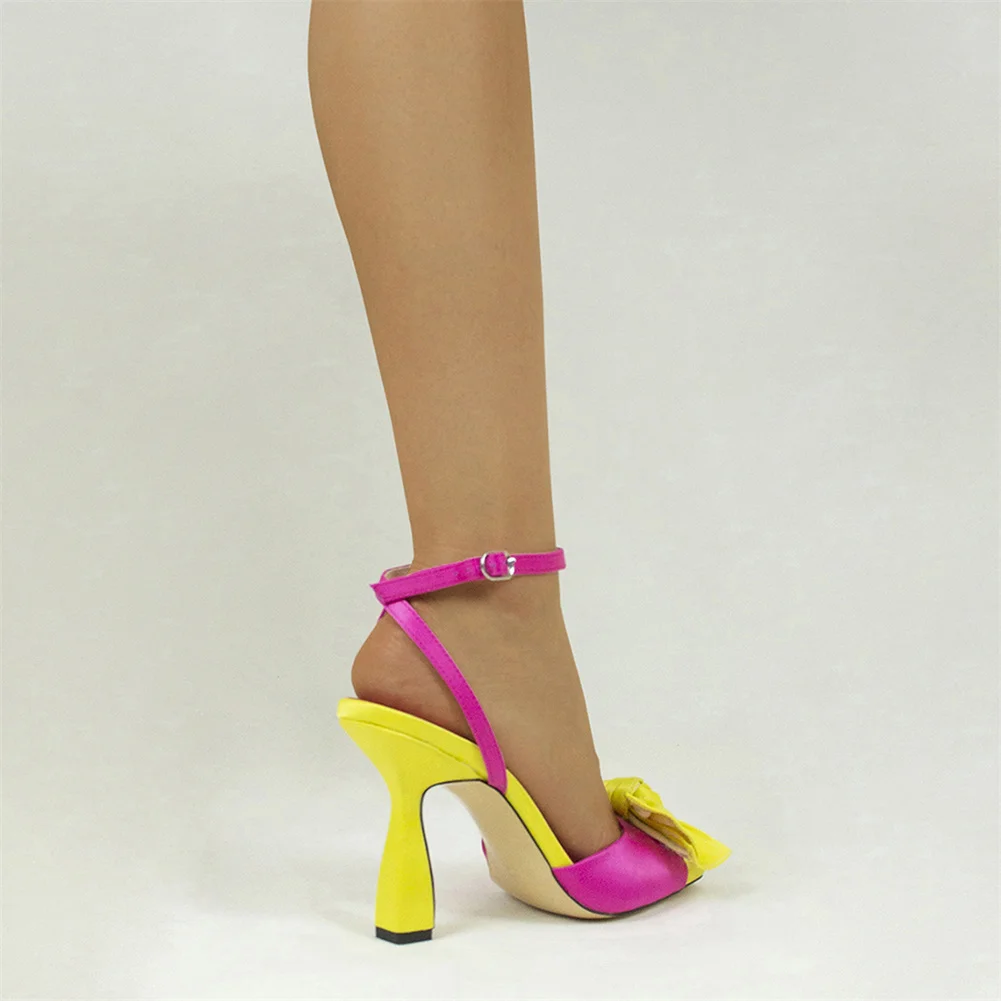 Brand New Female Platform Summer Sandals Fashion Bow Mixed Colors Thick High Heels women's Sandals Party Sexy Woman Shoes