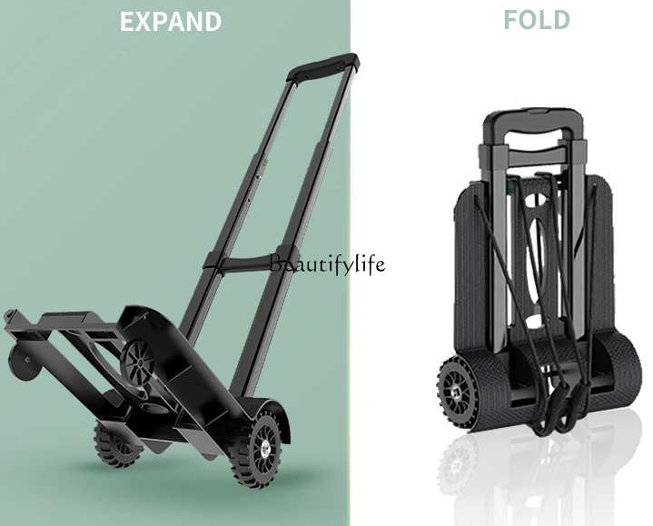 

Household Pull Goods Foldable and Portable Shopping Cart Lever Car