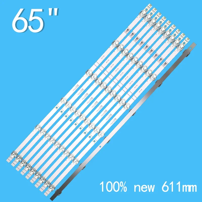 3V 6 lights 611mm LED Backlight strip for Hisense 65 TV LB6507M V0 65H6570F 65H6510G H65B7100 H65B7300 HD650V1U72-T0L1 HE659XH H