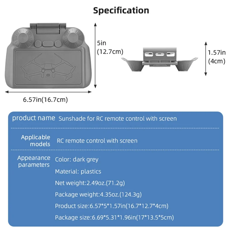 多機能サンフードとDji rc用カバー、2 in 1ドローン、折りたたみ式コントローラーフード