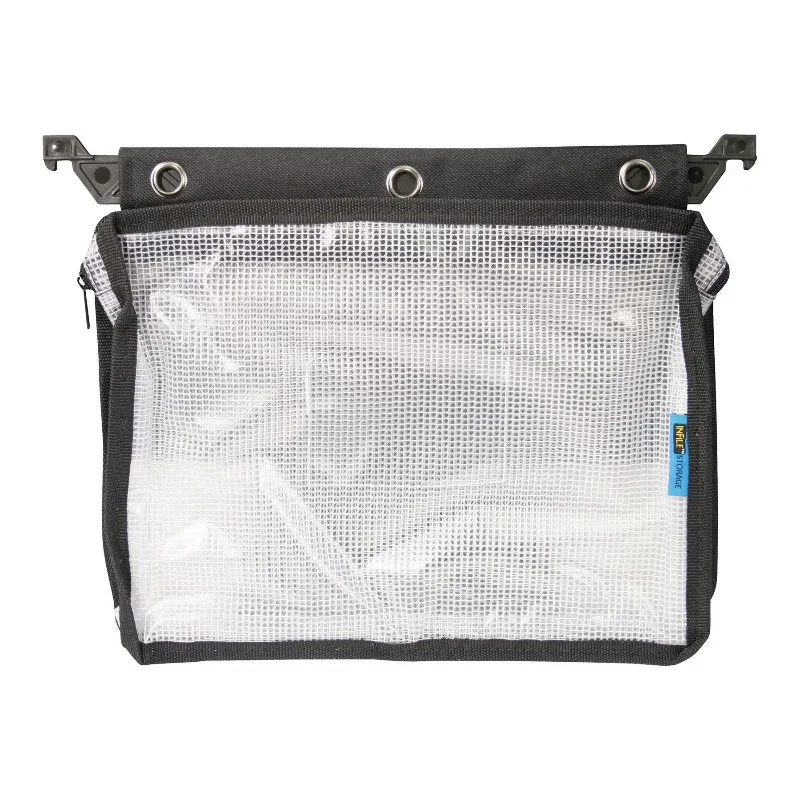 

Expanding Zipper Pouch Clear Mesh Letter Size Zipper Binders, Black