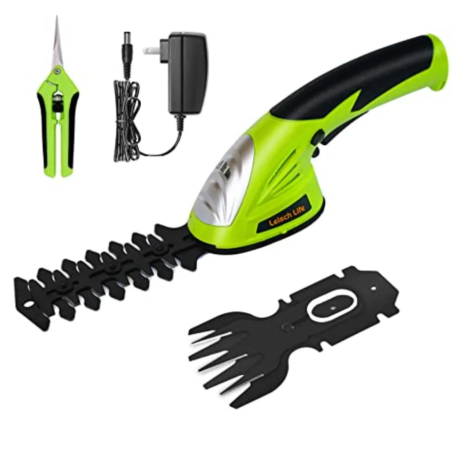 

Cordl Grass Shear and Shrubbery Trimmer - 7.2V 2 in 1 Handheld Hedge Trimmer Electric Grass Trimmer Hedge Shears w/Pruning Scis