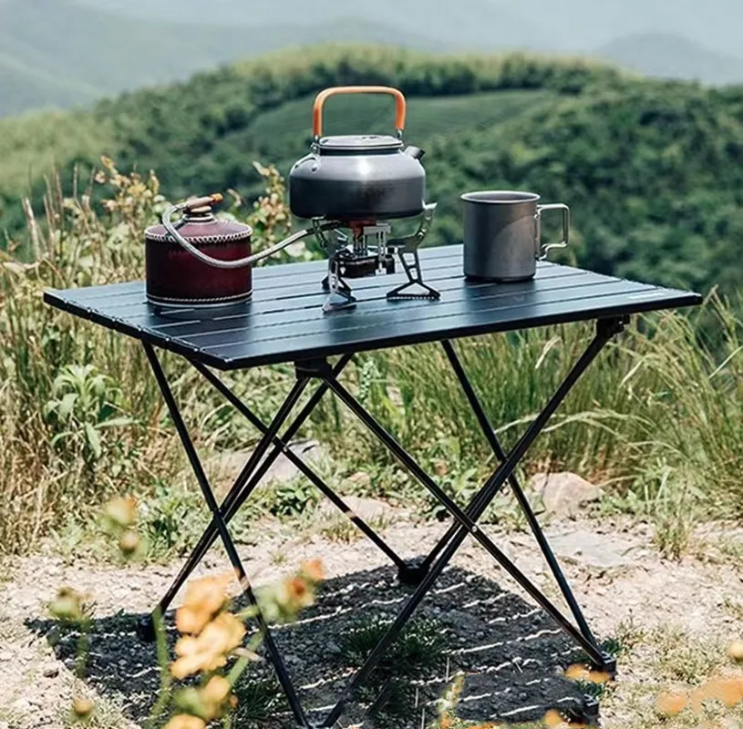 Travel Camping Folding Table Portable Camping Camping Table Aluminum Alloy Outdoor Camping Rolling Table Light Camping Equipment