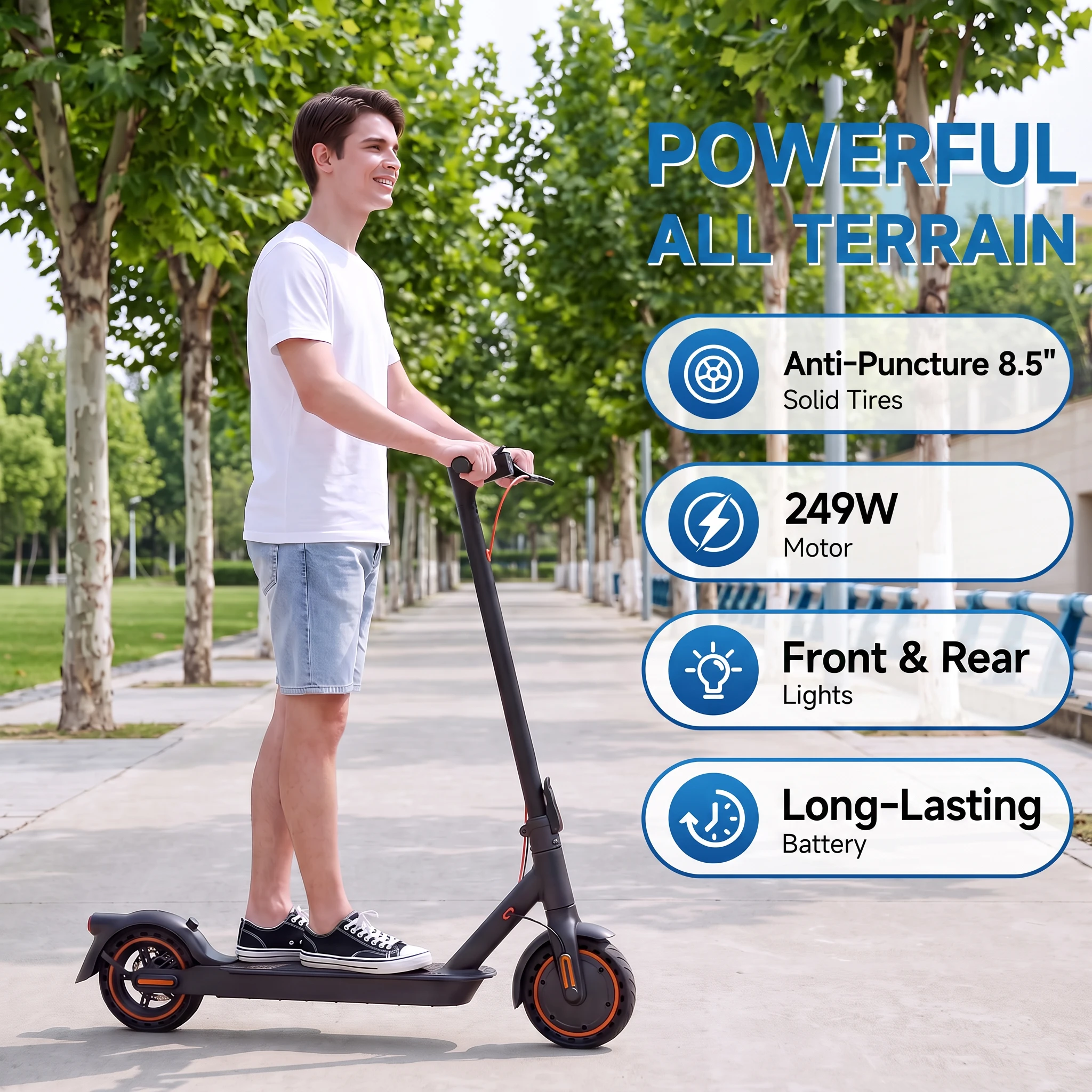 TODIMART T3 T1 Electric Scooter for Adult Kids 250W 7.5AH 36V 25KM/H Foldable E Scooter Battery 8.5 inch Wheel E Scooter with APP
