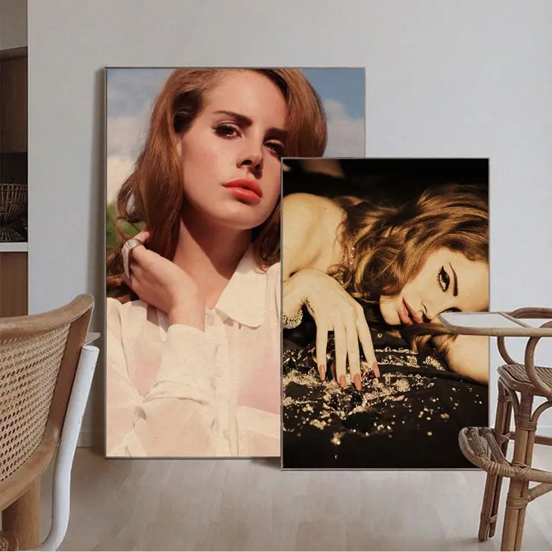 

Lana Del Rey Whitepaper Poster HD Quality Wall Art Retro Posters For Home Posters Wall Stickers