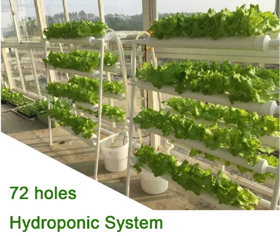 Системы гидропонного выращивания с 72 отверстиями, система выращивания овощей типа A, оборудование для выращивания растений на открытом воздухе