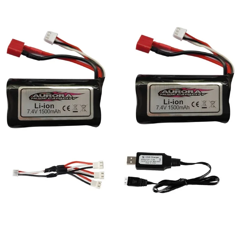 original 7.4v 1500mAh Li-ion battery/USB charger For Xinlehong 9130 9135 9136 9137 9138 9156 X9120 1/16 R/C cars Trucks parts