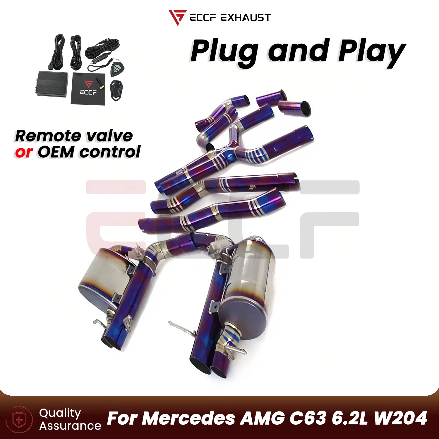

Sporty Aggressive exhaust Sound Titanium Catback exhaust For Mercedes AMG C63 6.2L W204 Plug and Play Performance Upgrade