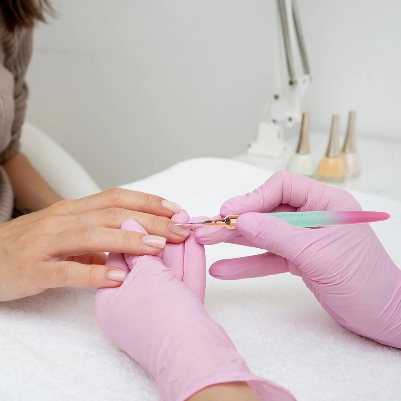 

Набор из 5 кистей для дизайна ногтей с градиентным металлическим эффектом, тонкий кончик, инструмент для рисования, для гель-лака, детализации и создания полосок