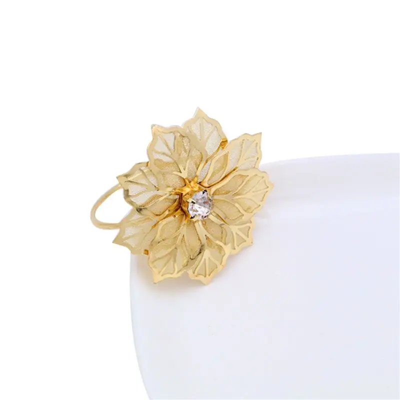 AFOURT-24Pack Serviettenringe, goldene Serviettenringe, Schnallen für Tischdekorationen, Hochzeit, Abendessen, Party, DIY-Dekoration, Gold – Detail 4