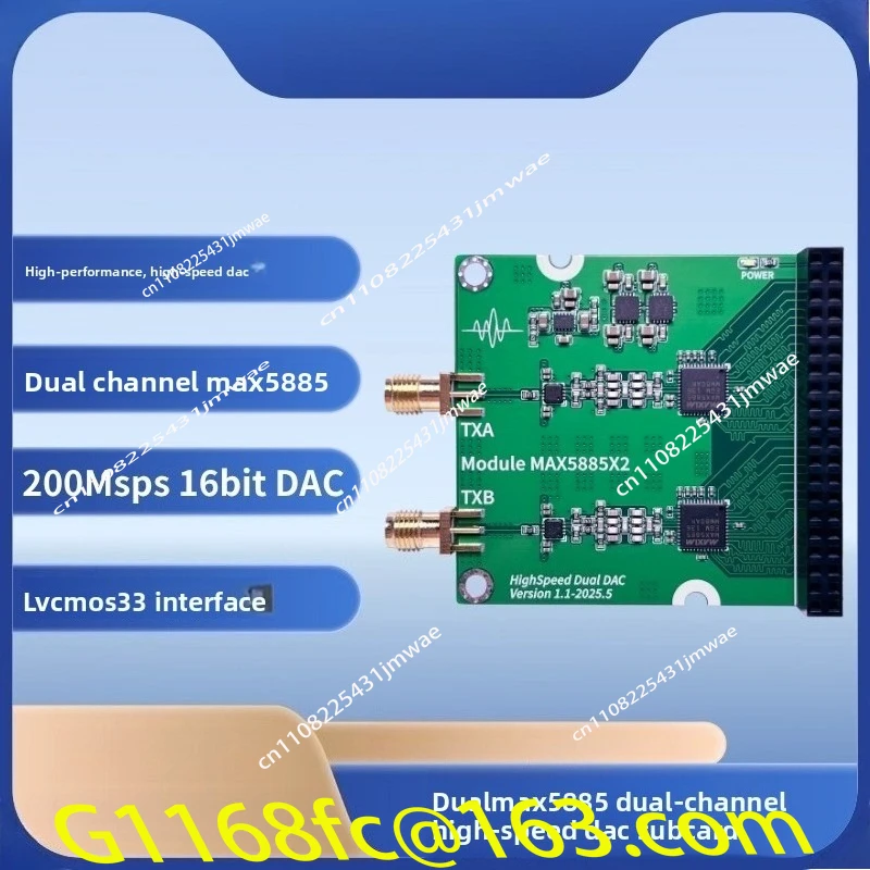 High Speed DAC Module, Capable of Generating Arbitrary Waveforms, Dual Channel MAX5885