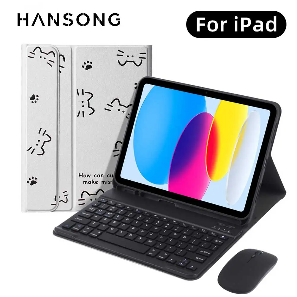 

Tablet Keyboard Cover for iPad Pro 11 Air 11 13 M2 M3 Air 4 5 10.9 10th 11th A16 7/ 8/ 9th 10.2 Pro 12.9 11 13 M5 Protective