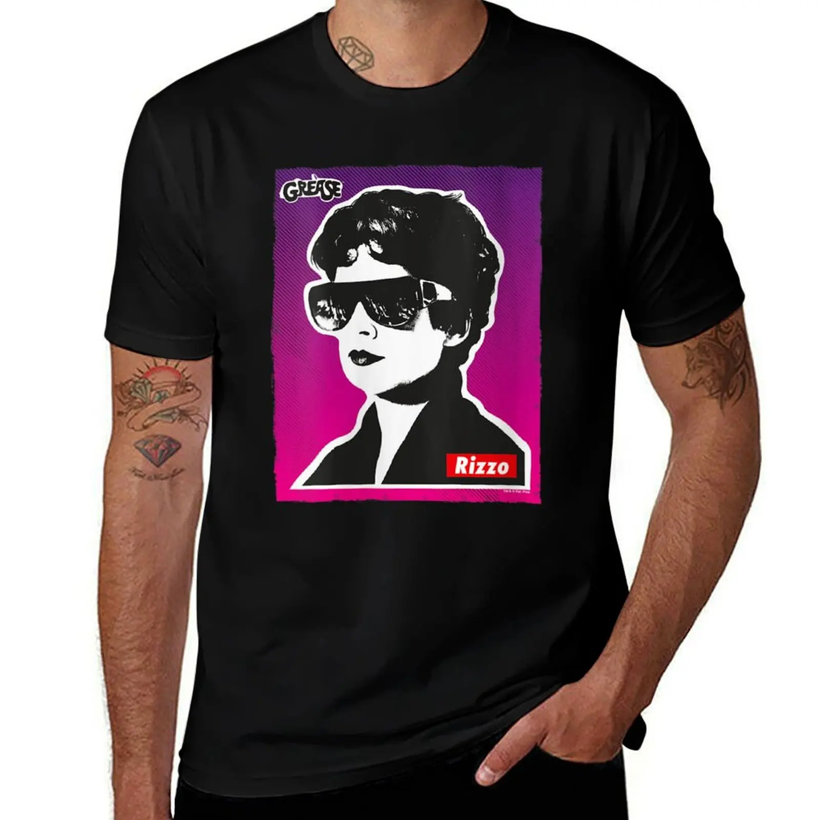 Женская футболка Grease Rizzo Portrait Pink Ladies, простая базовая модель с короткими рукавами