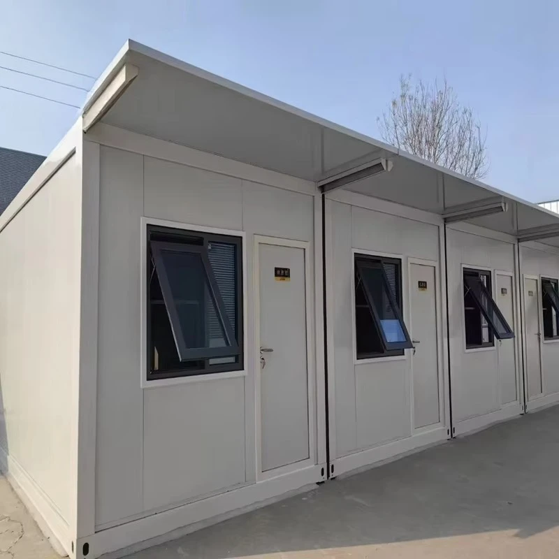 20ft Quickly Installation Z Folding Container House Prefab Foldable Tiny House Mobile Temporary Dormitory Container House
