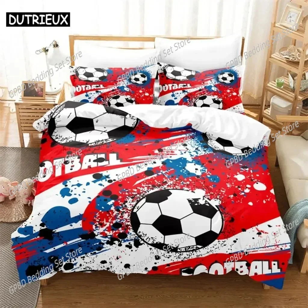 Soccer And Rugby Bedding Set Single Twin Double Queen King Cal King Size Bed Linen Set
