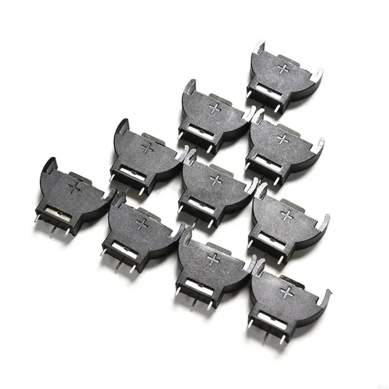 Molf 10 mpieces cr2032 3v nút coin Ống pin pin cho trường hợp hộp lưu trữ pin mini