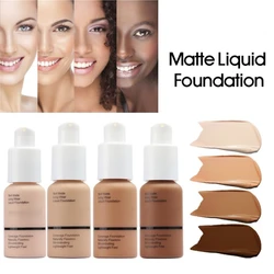 30ml Liquid Foundation Concealer Face Naturally Flawless Soft Matte Oil-Control Waterproof Long Lasting Cream Facial Makeup