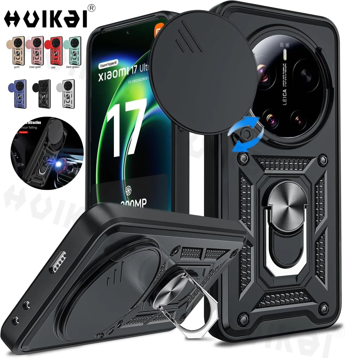 For Xiaomi 17 Ultra Case Magnetic Sliding Camera Lens Protec