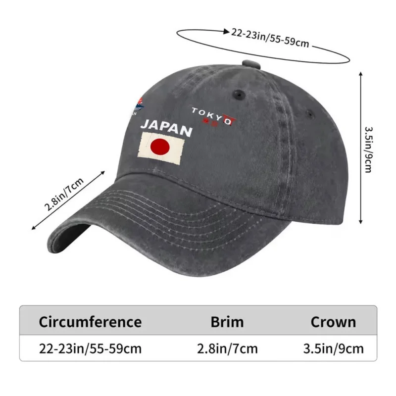 Japan Tokyo Mount Fuji Flag Baseball Cap – Lightweight Adjustable Spring Summer Hat