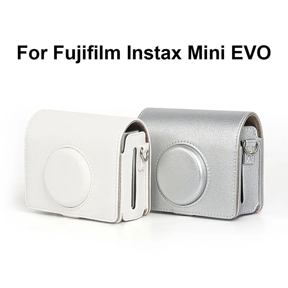 Leather Storage Bag for Fujifilm Instax mini EVO Instant Camera Case Adjustable Strap Retro Protective Cover Photography Pouch