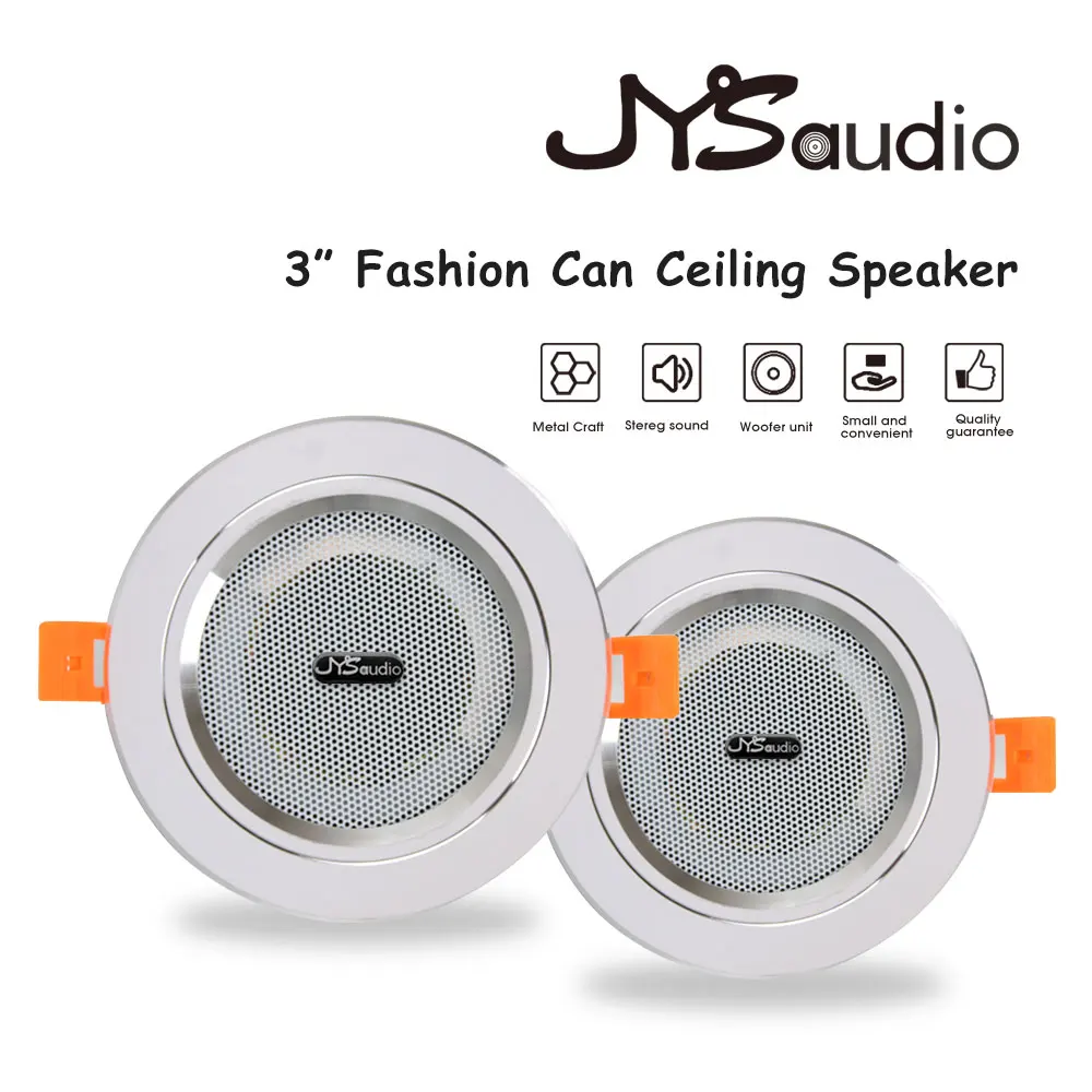 Mini Ceiling Speaker 12W HiFi Stereo Loudspeaker Home Theater Sound System Public Address Background Audio Bathroom Restaurant