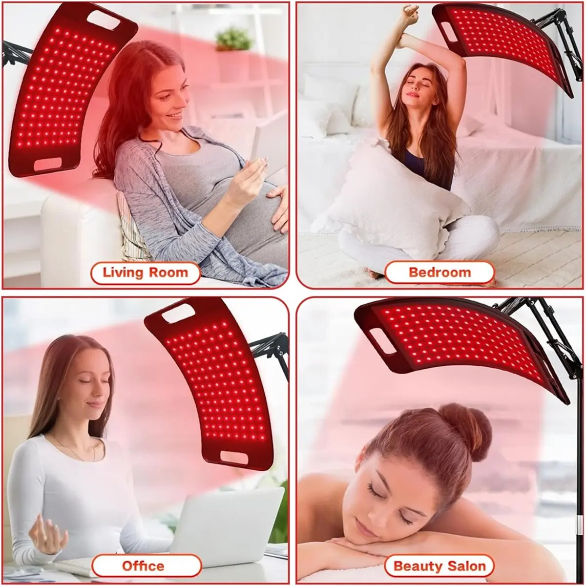 gongto Red Light Therapy for Body: Red Light Therapy Lamp for Face Infrared Light Therapy Pad with Stand Led 660nm US Plug