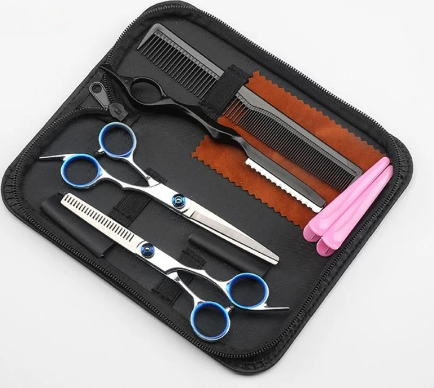 

Профессиональный набор парикмахерских ножниц и инструментов для стрижки и филировки волос, 6 дюймов, для салонов красоты