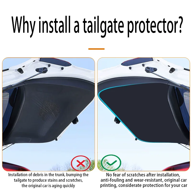 Car Rear Trunk Door Covers For Toyota Corolla Cross 2022~2027 Protective Anti-dirty Tailgate protective pad Auto Accessories