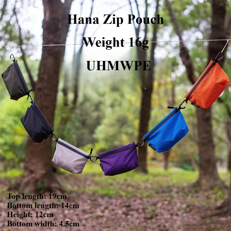 UHMWPE Hana Zip Pouch Ultralight 16g Waterproof Zippered  Small Handbag Wallet Passport Holder Heavy-duty Hiking Chest Pack