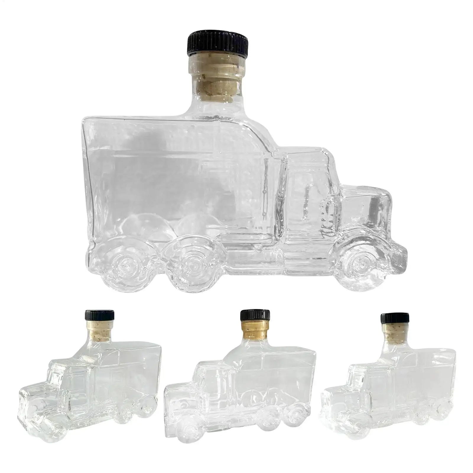 Decanters For Alcohol Half Truck Whiskey Bottle 375ml Vintage Liquor Container With Interesting Stopper For Hosting Brunch Beer
