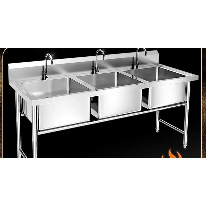 Stainless steel sink single and double star sink commercial kitchen catering thickened Samsung dishwasher
